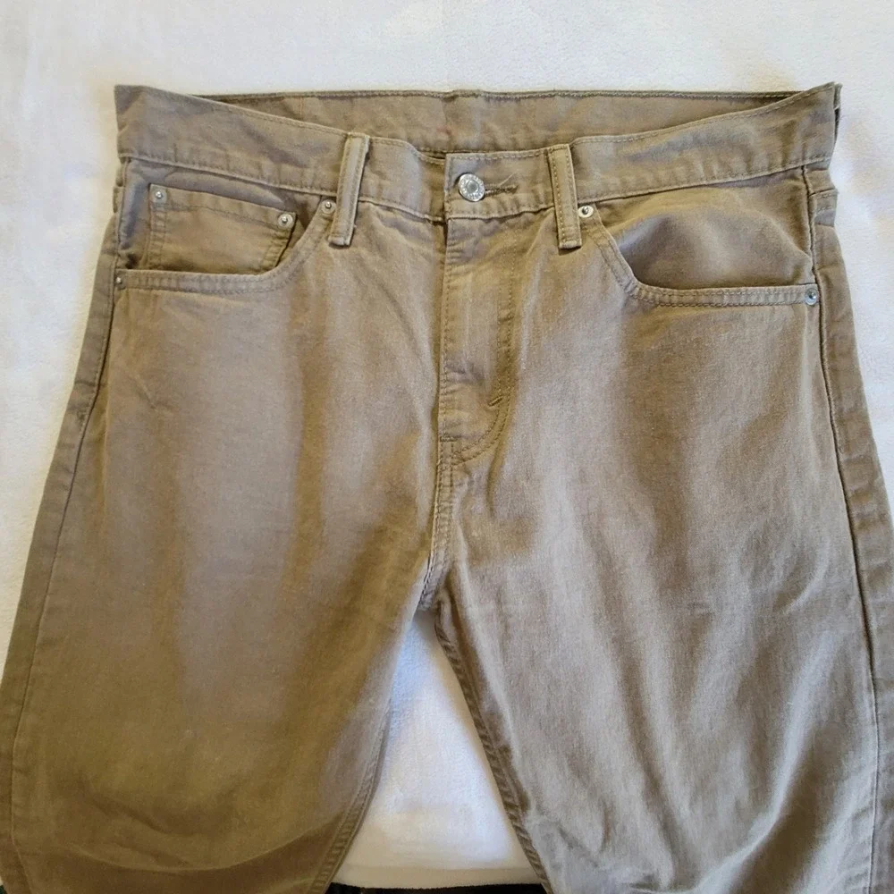 Levi's 508 Regular Taper Pants Mens 32x32 (34x31) Khaki Tan Cotton Blend Chino